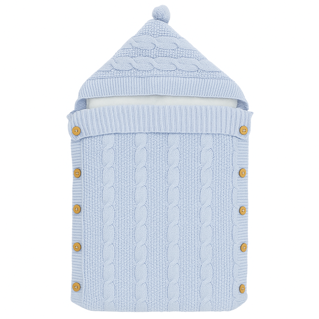 Baby Knitted Blanket with Hood